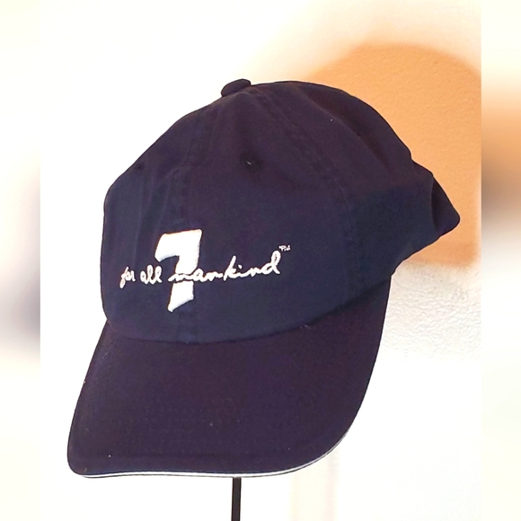 7 FOR ALL MANKIND -one size fits all- blue baseball cap /hat - Picture 2 of 8